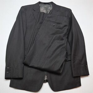 Pronto Moda 40R 34x32 Brown 100% Merino Wool Mens Jacket Pants Suit